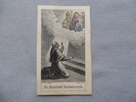 BŁ. STANISŁAW KAZIMIERCZYK ŚWIĘTY OBRAZEK rys. W. Leopolski koniec XIX w.