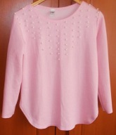 Bluzka różowa kulki perełki prążek M.Collection