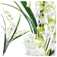 KONWALIE SZTUCZNE KWIATY gałązka dekoracyjna KONWALIA 52cm TRAWA sztuczna