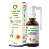 Spray na gardło z propolisem, porostem islandzkim i prawoślazem 50ml Myvita
