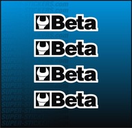 4x Naklejka Logo Beta 55x15 mm Motocykl Quad Cross Ścigacz Skuter Nalepka