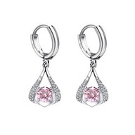 Kolczyki K24 wiszące krótkie cyrkonie pr. sr. 925