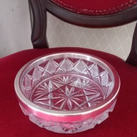 Hefra kryształowa miska okuta platerem