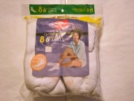 Hanes ANKLE ośmiopak Womens Socks Extended Size skarpety USA DUŻE 39 - 43
