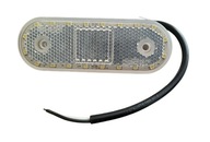 Lampa pozycyjna obrysowa przednia biała z odblaskiem 20 led diodowa biała