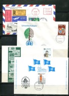 A56745)UNO Wien: 4 Koperta z Specjalny Stempel
