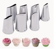 Tylki, końcówki do dekoracji tortów, kwiaty, bukiety , krem komplet 7 sztuk