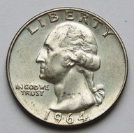 Ameryka-1/4 dolara Washington ,Denwer1964r -Ag ok.mennicza