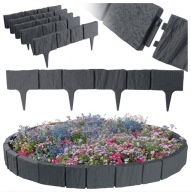 PALISADA OGRODOWA OBRZEŻE OGRODOWE TRAWNIKOWE 390CM ANTRACYT KAMIEŃ STONE