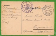I WOJ.ŚWIATOWA.FELDPOST -POCZTA POLOWA.LIST Z FRONTU.STEMPLE WOJSKOWE
