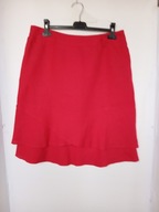 spódnica czerwona len