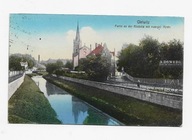 GLIWICE GLEIWITZ ZABRZE KANAŁ KŁODNICKI AM KANAL KOŚCIÓŁ EWANGELICKI 1919