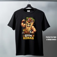 Koszulka męska GYM KEBAB śmieszna siłownia nadruk fitness prezent bawełna