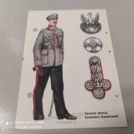 POCZTÓWKA MUNDUR i GODŁO GENERAŁ DYWIZJI KAZIMIERZ SOSNKOWSKI