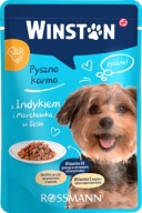 WINSTON Pyszna karma mokra indyk i marchewka w sosie 100 g