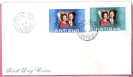 Antigua 1972 FDC król. Elżbieta i ks.Filip, 25 lat