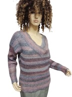 MOS MOSH SWETER swobodny wełna moher 36/38