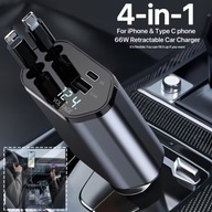 Ładowarka samochodowa 4w1 USB , Lightning 2400 mA 5 V 0,80 m