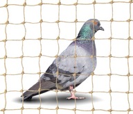SIATKA NA PTAKI GOŁĘBIE NA BALKON PRZECIW PTAKOM, BEŻ, OKO 50mm, NA WYMIAR