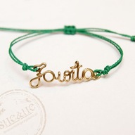 Bransoletka z IMIENIEM lub napisem - hand made -mosiadz