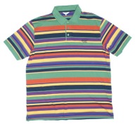 COTTON TRADERS_Cudna BLUZKA_polówka kolorowe paski bawełna LOGO Jak NOWA_L