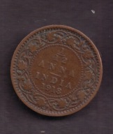 Indie Brytyjskie - 1/12 Anna 1918 rok