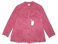 CLASSICS_Piękna MARYNARKA ŻAKIET_fuksja haftowane kwiaty elegancki METKA_56