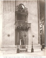 WATYKAN -BAZYLIKA ŚW. PIOTRA -STATUA IN BRONZO CON IL BALDACCHINO -Vasari