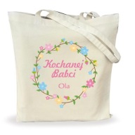 Torba eko bawełniana zakupy - Twój napis