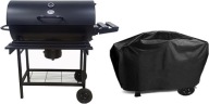 Grill Węglowy BECZKA 70x35 Żeliwny Ruszt Pokrowiec Ochronny Ogrodowy Czarny