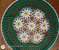 Serwetka .szydełk.na obręczy met.30 cm