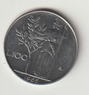 Wlochy 100 lirow 1965 stan 1