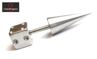 PIERCING Kolczyk do ucha STAL GROT 12 mm/KOSTKA