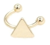 Kolczyk Nausznica Trójkąt No Piercing - kolor złoty