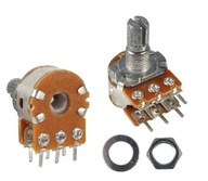 Potencjometr obrotowy 2 x 10 kOhm B 27.02