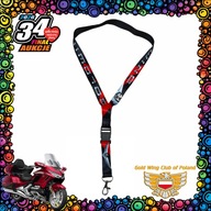 Smycz do kluczy czerwona silver GL1800 Goldwing Club of Poland dla WOŚP