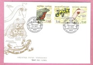 Chorwacja 2013, FDC gady, płazy, żaba, salamandra, jaszczurka