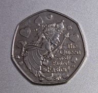 Wyspa Man 50 pensów 2021r. Alicja w Krainie Czarów - Czerwona Królowa