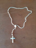 Przezroczysty stary różaniec | PRL, vintage, retro