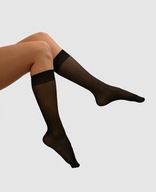 Podkolanówki rajstopowe 100% Poliamid AMOREE - 10 par - czarne