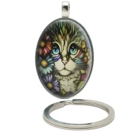 Brelok do kluczy/ka - Kot - ozdobna zawieszka plecak, portfel