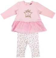 KOMPLET DZIEWCZĘCY BLUZKA I PÓŁŚPIOCHY LEGGINSY DLA DZIEWCZYNKI 62 cm 3m+