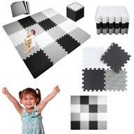 PUZZLE PIANKOWE DLA DZIECI GRUBE MATA EDUKACYJNA DUZA 124X124 XXL SZARE