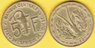 AFRYKA 5 FRANCS 1987 R.