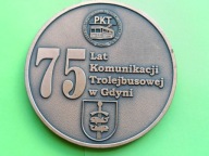 MEDAL- PKT 75 LAT KOMUNIKACJI TROLEJBUSOWEJ W GDYNI - 2018, BRĄZ