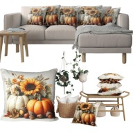 POSZEWKA NA PODUSZKĘ JESIENNA 40X40 DEKORACYJNA DYNIA