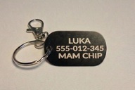 Adresówka dla Psa Kota Identyfikator Grawer KOŚĆ