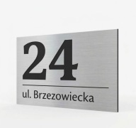 Tabliczka teren prywatny numer domu, ulica, obiekt monitorowany 2w1