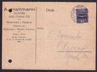 1934 Port Gdańsk kartka zamówienie ze znaczkiem Fi 23