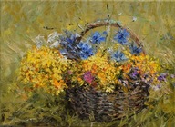 Kosz" obraz olejny na płótnie 30x40cm , oryginał Garncarek Al,,,